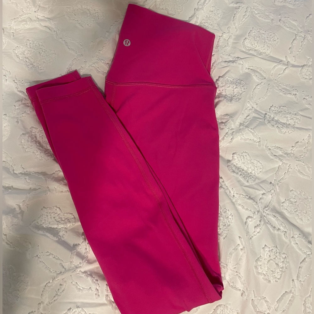 Lululemon highrise align leggings, Size: 6 with 28” length, Color: Sonic Pink